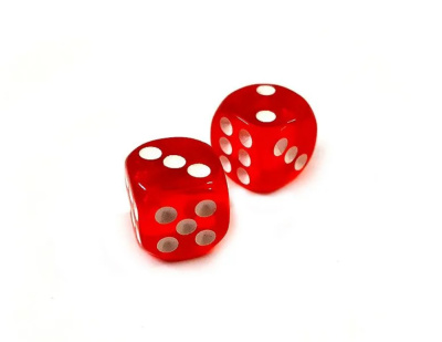 картинка Комплект костей из янтаря 11мм красные 2 шт от магазина Gamesdealer.ru