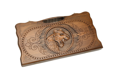 картинка Нарды резные "Тигр" с ручкой 50, Haleyan от магазина Gamesdealer.ru