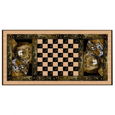 картинка Шахматы + нарды + шашки "Сирия Львы" большие от магазина Gamesdealer.ru