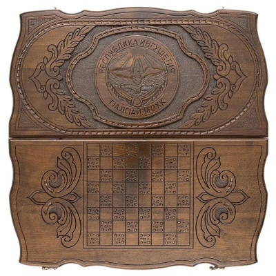 картинка Нарды резные "Герб Ингушетии", Rasulov от магазина Gamesdealer.ru