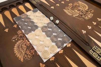 картинка Нарды резные "Герб РФ 1", Simonyan от магазина Gamesdealer.ru