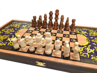 картинка Шахматы + нарды + шашки "Сирия Башня" малые от магазина Gamesdealer.ru