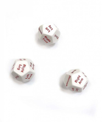 картинка Кубик D12 "Части тела" для RPG, 30мм от магазина Gamesdealer.ru