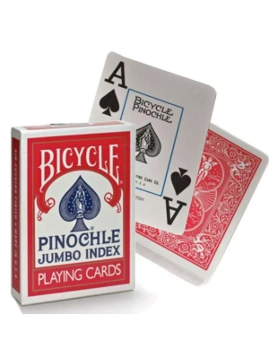 картинка Карты "Bicycle Pinochle Jumbo Index Red" от магазина Gamesdealer.ru