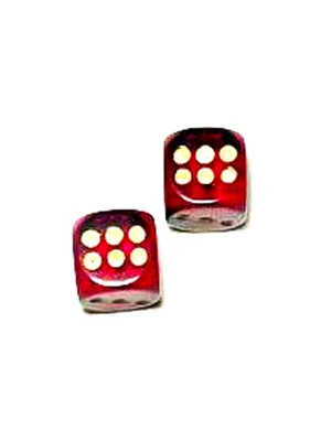 Комплект костей из янтаря 11мм вишневые 2 шт