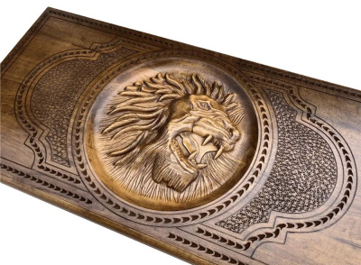 картинка Нарды резные "Лев", Mkhitaryan от магазина Gamesdealer.ru