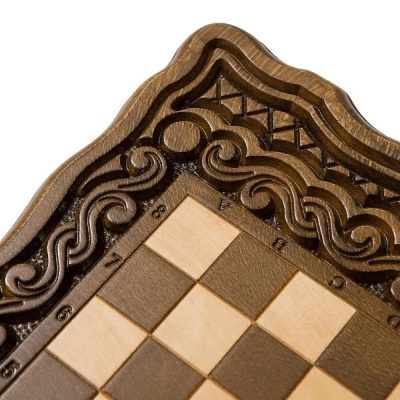 картинка Шахматы + нарды резные "Бриз" 30, Haleyan от магазина Gamesdealer.ru