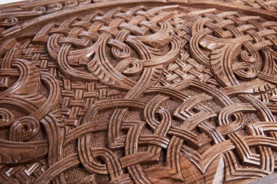 картинка Нарды резные "Орнамент 3" с цельным рисунком, Mkhitaryan от магазина Gamesdealer.ru