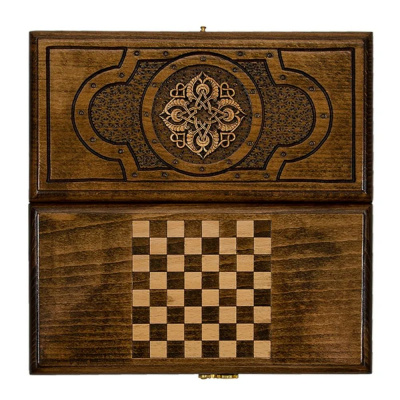 картинка Нарды резные "Золотой Узор 1" 30, Mirzoyan от магазина Gamesdealer.ru