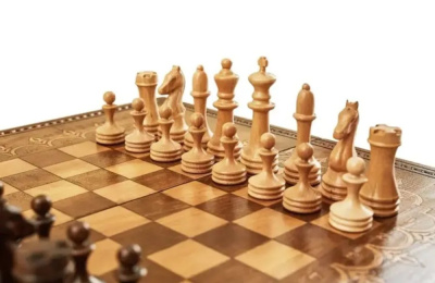 картинка Шахматы + нарды резные "Бесконечность" 50, Mkhitaryan от магазина Gamesdealer.ru