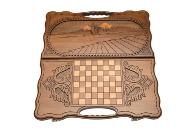 картинка Нарды резные "Арарат" с ручкой 60, Haleyan от магазина Gamesdealer.ru