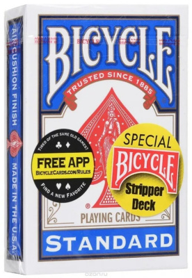 Карты "Bicycle Stripper Deck blue" / конусная колода