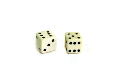 картинка Кости игральные из слоновой кости 10 мм, 1 шт от магазина Gamesdealer.ru