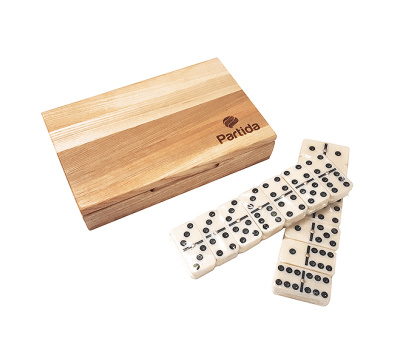 Домино в шкатулке из ясеня Partida
