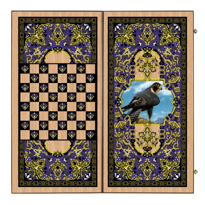 картинка Нарды + Шашки Сирия Сокол малые (Россия, дерево, 40 см), Partida от магазина Gamesdealer.ru