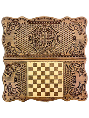 картинка Нарды резные "Тёмный Узор 4" 50, Mirzoyan от магазина Gamesdealer.ru