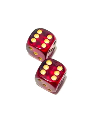 Комплект костей из янтаря 15мм вишневые 2 шт