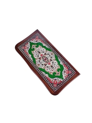 картинка Нарды Бакинские "Зеленый узор" в дипломате от магазина Gamesdealer.ru