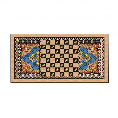 картинка Нарды + Шашки Сирия Голубые малые (Россия, дерево, 40 см), Partida от магазина Gamesdealer.ru