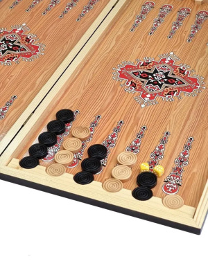 картинка Нарды + Шашки Сирия Львы большие (Россия, дерево, 60 см), Partida от магазина Gamesdealer.ru