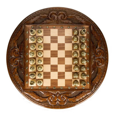 картинка Стол ломберный шахматный "Круг Света", Haleyan от магазина Gamesdealer.ru