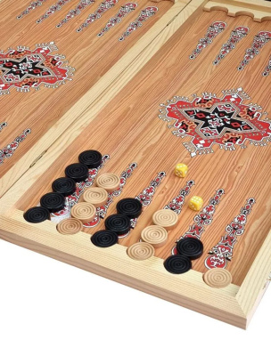 картинка Нарды + Шашки Аравия Голубые большие (Россия, дерево, 60 см), Partida от магазина Gamesdealer.ru