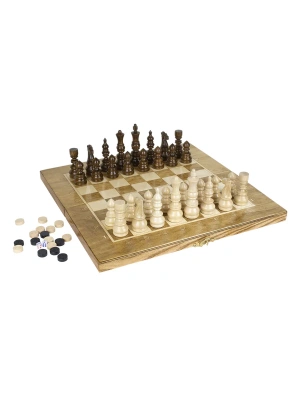 Шахматы + Шашки + Нарды 3 в 1 "Сенатор 5", 40 см, ясень, Partida