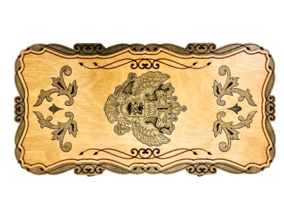 Нарды Марс "Герб РФ" средние (деревянные, 47 см, Россия), Partida