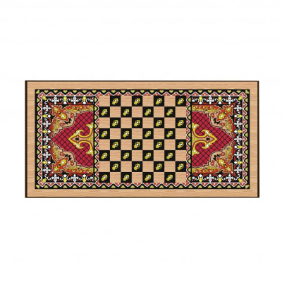 картинка Шахматы + нарды + шашки "Сирия Красные" средние от магазина Gamesdealer.ru