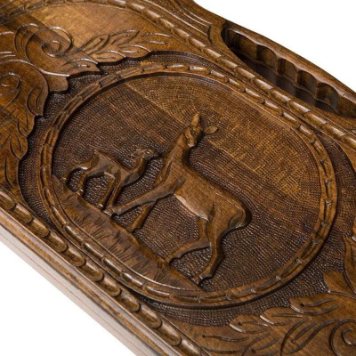 картинка Нарды резные "Олень" с ручкой 50, Haleyan от магазина Gamesdealer.ru