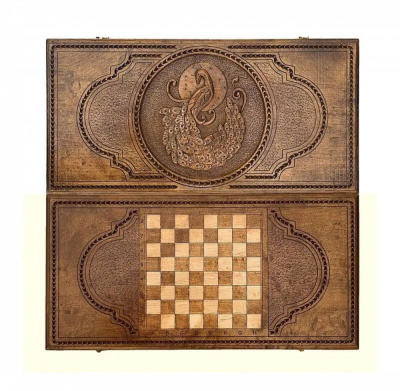 картинка Нарды резные "Павлин", Mkhitaryan от магазина Gamesdealer.ru