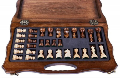 картинка Шахматы резные с араратом, ручкой и ложементом 50, Haleyan от магазина Gamesdealer.ru