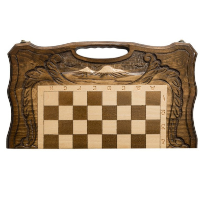 картинка Шахматы + нарды резные c Араратом 40 с ручкой, Haleyan от магазина Gamesdealer.ru