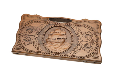 картинка Нарды резные "Корабль" с ручкой 60, Haleyan от магазина Gamesdealer.ru