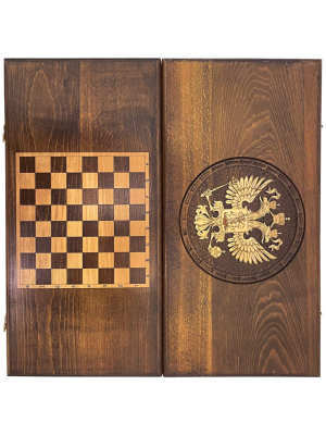 картинка Нарды резные "Герб РФ-2", Mirzoyan от магазина Gamesdealer.ru