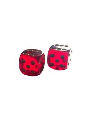 картинка Комплект костей из янтаря 15мм вишневые 2 шт от магазина Gamesdealer.ru