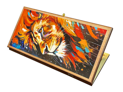 Нарды + Шашки Сирия Лев Король средние (Россия, дерево, 50 см), Partida