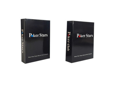Карты для покера Poker Stars, пластик, красные и синие (комплект из 2-х колод)