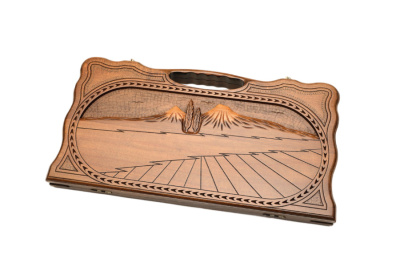 Нарды резные "Арарат" с ручкой 60, Haleyan