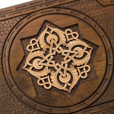 картинка Нарды резные "Золотой Узор 1", Mirzoyan от магазина Gamesdealer.ru