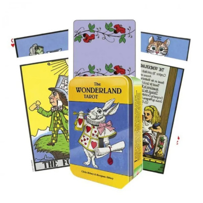 картинка Карты Таро "Wonderland Tarot In a Tin" US Games / Страна Чудес в жестяной коробке от магазина Gamesdealer.ru
