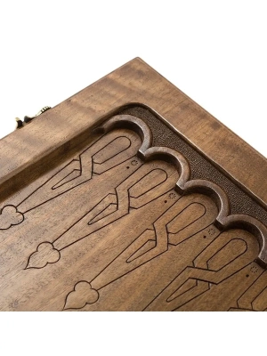 картинка Нарды резные "Орнамент" с цельным рисунком, Haleyan от магазина Gamesdealer.ru