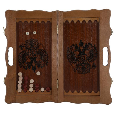 картинка Нарды кожаные "Питон" малые в дипломате (Россия, дерево, 40х20х5 см) от магазина Gamesdealer.ru