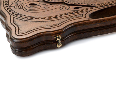 картинка Нарды резные "Лев 3" с ручкой 60, Haleyan от магазина Gamesdealer.ru