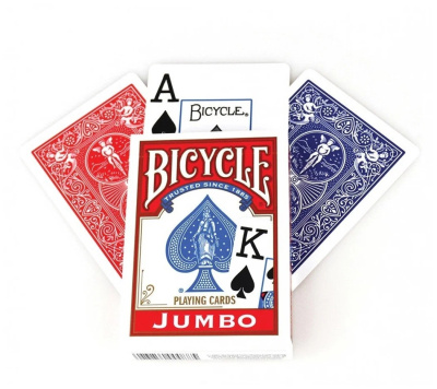 картинка Карты "Bicycle Rider Back Jumbo Index 2-pack red/blue" от магазина Gamesdealer.ru