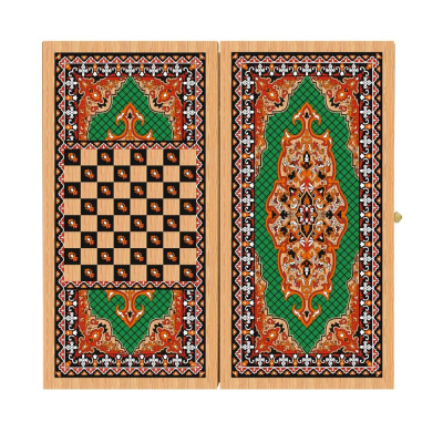 картинка Нарды + Шашки Аравия Зеленые средние (Россия, дерево, 50 см), Partida от магазина Gamesdealer.ru