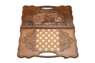 картинка Нарды резные "Охота", с ручкой, Haleyan от магазина Gamesdealer.ru