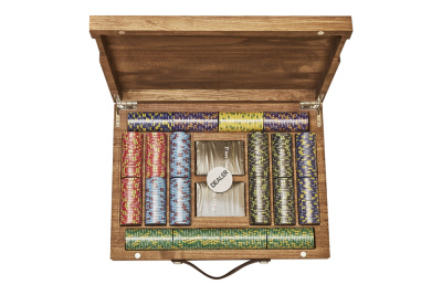 картинка Набор для покера EPT Ceramic на 500 фишек в кейсе из ясеня, Partida от магазина Gamesdealer.ru