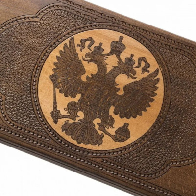 картинка Нарды резные "Герб РФ" 60, Zakaryan от магазина Gamesdealer.ru