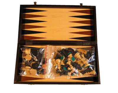 картинка Нарды + Шашки + Шахматы "Сенатор" (Польша, дерево, 42х21х5см), Madon от магазина Gamesdealer.ru